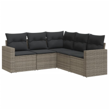 vidaXL 5 részes szürke polyrattan kerti ülőgarnitúra párnákkal (3251287) kerti bútor