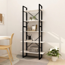 vidaXL 5-szintes fehér forgácslap könyvszekrény 80 x 30 x 175 cm bútor