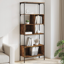vidaXL 5 szintes füstös tölgy szerelt fa könyvespolc 76x33x188,5 cm bútor