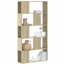 vidaXL 5 szintes sonoma tölgy színű fa könyvespolc 80,5x23,5x162,5 cm bútor