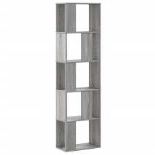 vidaXL 5 szintes szürke sonoma szerelt fa könyvespolc 45x23,5x162,5 cm (852785) bútor