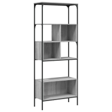 vidaXL 5 szintes szürke sonoma szerelt fa könyvespolc 76x33x188,5 cm (839006) bútor