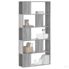 vidaXL 5 szintes szürke sonoma színű fa könyvespolc 80,5x23,5x162,5 cm bútor