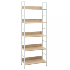 vidaXL 5 szintes tölgyszínű forgácslap könyvespolc 60x27,6x158,5 cm bútor