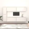 vidaXL 6 darab fehér tömör fenyőfa TV-szekrény