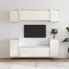  vidaXL 6 darab fehér tömör fenyőfa TV-szekrény