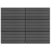 vidaXL 6 db (1,08 m2) fekete WPC teraszburkoló lap 60 x 30 cm