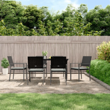 vidaXL 6 db fekete polyrattan kerti szék párnával 54x62,5x89 cm (3187082) kerti bútor