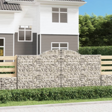 vidaXL 6 db íves horganyzott vas gabion kosár 300x50x140/160 cm kerti tárolás