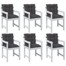 vidaXL 6 db melange antracit szövet háttámlás székpárna 100x50x7 cm lakástextília