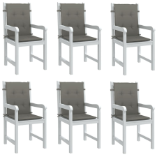 vidaXL 6 db melange sötétszürke szövet háttámlás székpárna 100x50x4 cm kerti bútor