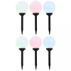 vidaXL 6 db napelemes kültéri LED gömblámpa 20 cm RGB