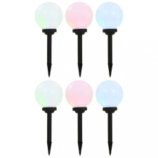 vidaXL 6 db napelemes kültéri LED gömblámpa 20 cm RGB kültéri világítás