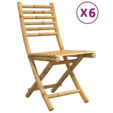 vidaXL 6 db összecsukható bambusz kerti szék 43x54x88 cm kerti bútor