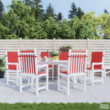 vidaXL 6 db piros oxford szövet háttámlás székpárna 100x50x3 cm lakástextília