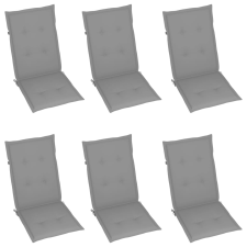 vidaXL 6 db szürke párna kerti székhez 120 x 50 x 4 cm kerti bútor