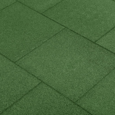 vidaXL 6 db zöld ütéscsillapító gumilap 50 x 50 x 3 cm építőanyag