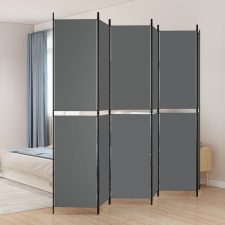 vidaXL 6 paneles antracitszürke szövet térelválasztó 300 x 220 cm bútor