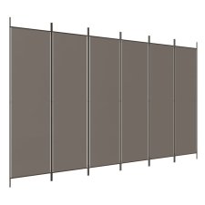 vidaXL 6 paneles antracitszürke szövet térelválasztó 300x200 cm (350192) bútor