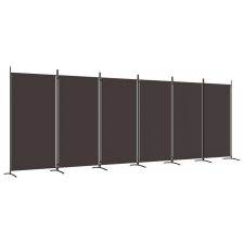vidaXL 6 paneles barna szövet paraván 520x180 cm (350271) bútor