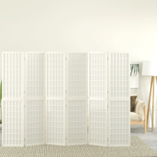 vidaXL 6-paneles fehér japán stílusú összecsukható paraván 240x170 cm bútor