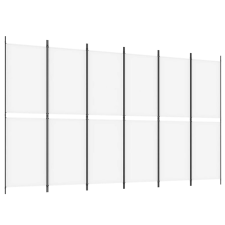 vidaXL 6 paneles fehér szövet térelválasztó 300x180 cm (350222) bútor