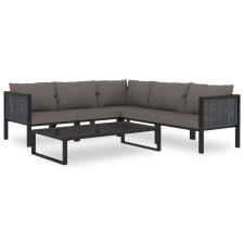vidaXL 6 részes antracitszürke kerti polyrattan ülőgarnitúra párnákkal kerti bútor