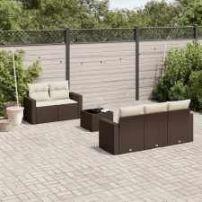 vidaXL 6 részes barna polyrattan kerti ülőgarnitúra párnával kerti bútor