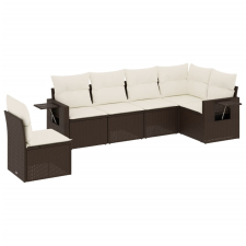 vidaXL 6 részes barna polyrattan kerti ülőgarnitúra párnával (3220232) kerti bútor