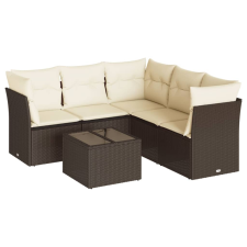 vidaXL 6 részes barna polyrattan kerti ülőgarnitúra párnával (3249472) kerti bútor