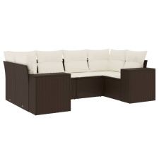 vidaXL 6 részes barna polyrattan kerti ülőgarnitúra párnával (3255320) kerti bútor