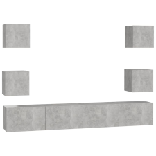 vidaXL 6 részes betonszürke forgácslap TV-szekrényszett (3079083) bútor
