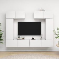 vidaXL 6 részes fehér forgácslap TV-szekrényszett bútor