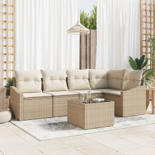 vidaXL 6 részes Kert Sofa Szett Párnákkal Barna Poli Rattan kerti bútor