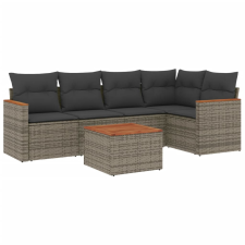 vidaXL 6 részes szürke polyrattan kerti ülőgarnitúra párnákkal (3225955) kerti bútor