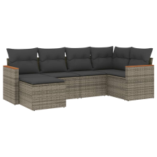 vidaXL 6 részes szürke polyrattan kerti ülőgarnitúra párnákkal (3226179) kerti bútor