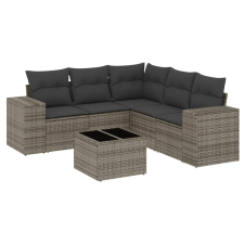 vidaXL 6 részes szürke polyrattan kerti ülőgarnitúra párnákkal (3254897) kerti bútor