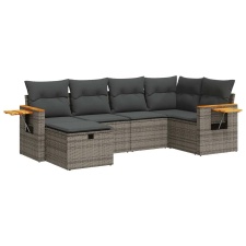 vidaXL 6 részes szürke polyrattan kerti ülőgarnitúra párnákkal (3325973) kerti bútor