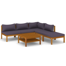vidaXL 6 részes tömör akácfa kerti ülőgarnitúra párnával (3086916) kerti bútor