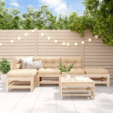 vidaXL 6-részes tömör fenyőfa kerti ülőgarnitúra kerti bútor