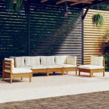 vidaXL 6 részes tömör fenyőfa kerti ülőgarnitúra párnákkal kerti bútor