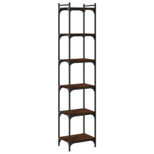 vidaXL 6 szintes barna tölgy színű szerelt fa könyvespolc 40x30x188 cm (837646) bútor