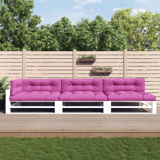vidaXL 7 db rózsaszín szövet raklappárna kerti bútor