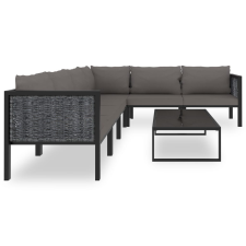 vidaXL 7 részes antracitszürke kerti polyrattan ülőgarnitúra párnákkal (49401) kerti bútor