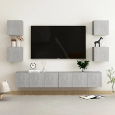 vidaXL 7 részes betonszürke forgácslap TV-szekrényszett bútor