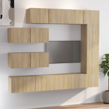vidaXL 7 részes sonoma tölgyszínű szerelt fa TV-szekrényszett bútor