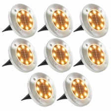 vidaXL 8 darab meleg fehér napelemes talajba szúrható LED-lámpa világítás