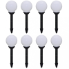 vidaXL 8 db kültéri gyalogjáró LED-lámpa cölöppel 15 cm