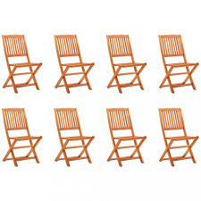 vidaXL 8 db összecsukható tömör eukaliptuszfa kerti szék kerti bútor