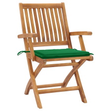 vidaXL 8 db összecsukható tömör tíkfa kerti szék párnával (3072782) kerti bútor